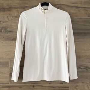 Bogner Cream Quarter Zip Athletic Top Size 6